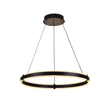 Brilagi - LED Stmívatelný lustr na lanku CIRCLE LED/85W/230V 3000-6500K pr. 60 cm černá/zlatá + dálkové ovládání