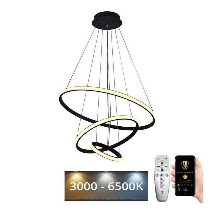 Brilagi - LED Stmívatelný lustr na lanku CIRCLE LED/90W/230V 3000-6500K + dálkové ovládání