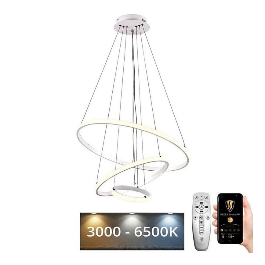 Brilagi - LED Stmívatelný lustr na lanku CIRCLE LED/90W/230V 3000-6500K + dálkové ovládání