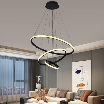 Brilagi - LED Stmívatelný lustr na lanku CIRCLE LED/90W/230V 3000-6500K + dálkové ovládání