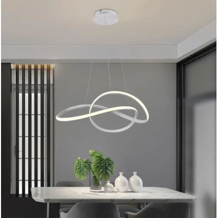 Brilagi - LED Stmívatelný lustr na lanku COSMOWAVE LED/70W/230V 3000-6500K bílá + dálkové ovládání