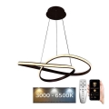 BRILAGI - LED Stmívatelný lustr na lanku COSMOWAVE LED/70W/230V 3000-6500K hnědá + dálkové ovládání