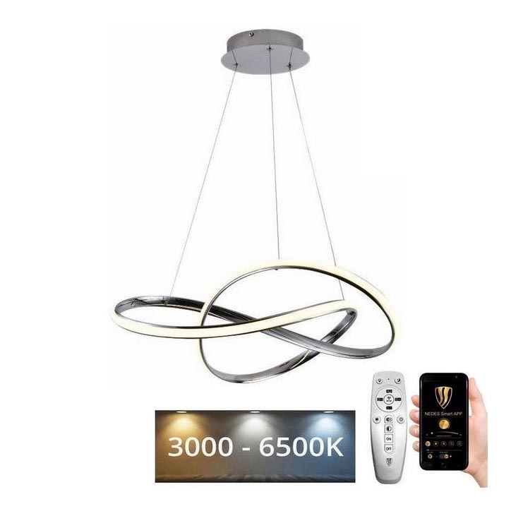 Brilagi - LED Stmívatelný lustr na lanku COSMOWAVE LED/70W/230V lesklý chrom + dálkové ovládání