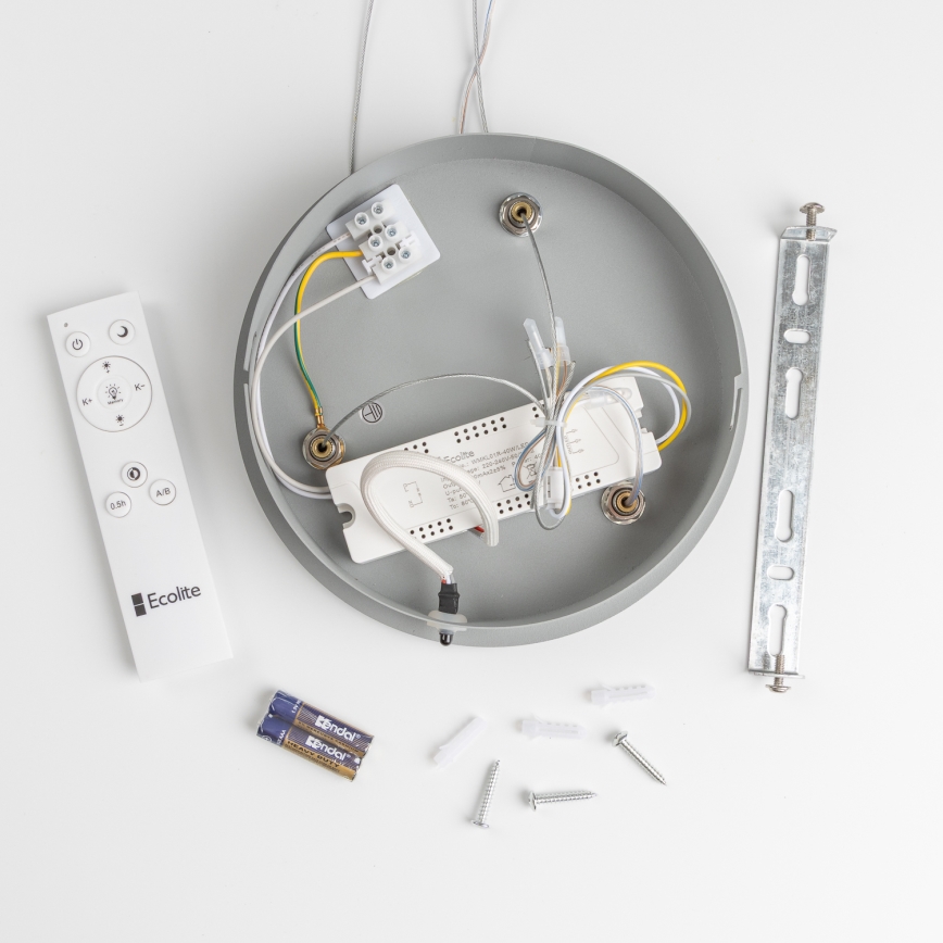 Brilagi - LED Stmívatelný lustr na lanku FALCON LED/80W/230V 3000-6500K pr. 60 cm šedá + dálkové ovládání