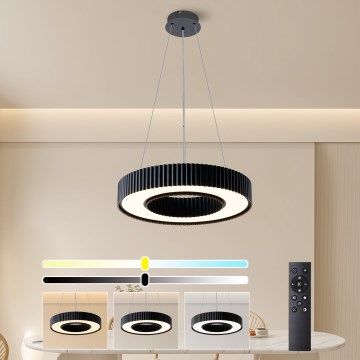 Brilagi - LED Stmívatelný lustr na lanku LUMIX LED/48W/230V 3000-6000K černá pr. 50 cm + dálkové ovládání
