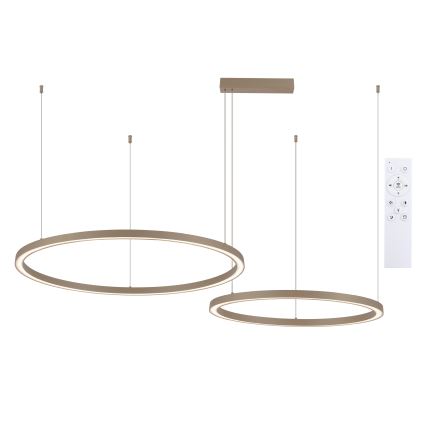 Brilagi - LED Stmívatelný lustr na lanku PORTOFINO LED/98W/230V 3000-6000K béžová + dálkové ovládání
