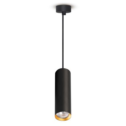 Brilagi - LED RGBW Stmívatelný lustr na lanku SELE 1xGU10/4,8W/230V 3000K černá/zlatá + dálkové ovládání