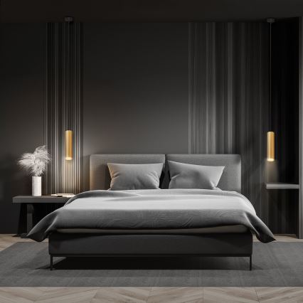 Brilagi - LED RGBW Stmívatelný lustr na lanku SELE 1xGU10/4,8W/230V 3000K černá/zlatá + dálkové ovládání