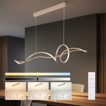 Brilagi - LED Stmívatelný lustr na lanku SIGNATURE LED/55W/230V 3000-6000K 120x23 cm béžová + dálkové ovládání
