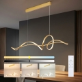 Brilagi - LED Stmívatelný lustr na lanku SIGNATURE LED/55W/230V 3000-6000K 120x23 cm zlatá + dálkové ovládání