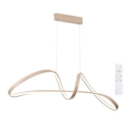 Brilagi - LED Stmívatelný lustr na lanku TWISTER LED/60W/230V 3000-6000K béžová + dálkové ovládání