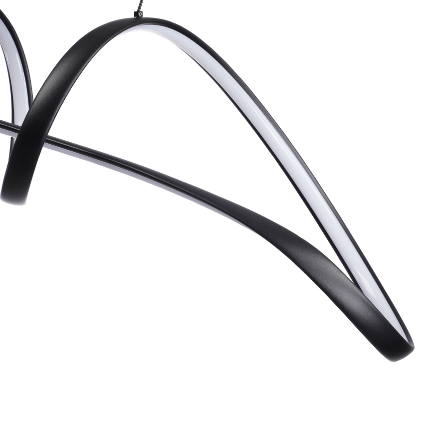 Brilagi - LED Stmívatelný lustr na lanku TWISTER LED/60W/230V 3000-6000K černá + dálkové ovládání