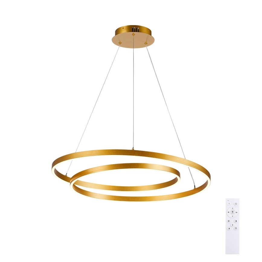 Brilagi - LED Stmívatelný lustr na lanku TWISTER LED/75W/230V 3000-6000K zlatá + dálkové ovládání