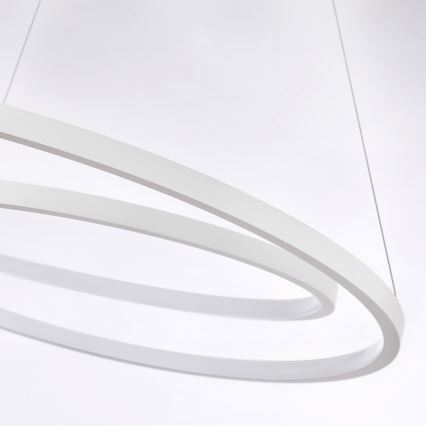 Brilagi - LED Stmívatelný lustr na lanku TWISTER LED/75W/230V 3000-6000K pr. 70 cm bílá + dálkové ovládání