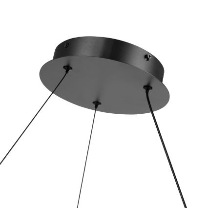 Brilagi - LED Stmívatelný lustr na lanku TWISTER LED/75W/230V 3000-6000K pr. 70 cm černá + dálkové ovládání