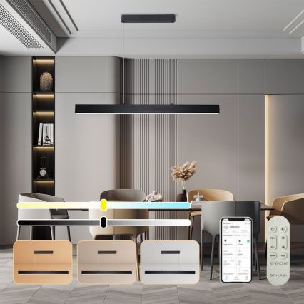 Brilagi - LED Stmívatelný lustr na lanku SLEEKLINE SMART LED/40W/230V 3000-6000K Wi-Fi Tuya černá + dálkové ovládání