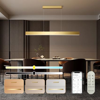 Brilagi - LED Stmívatelný lustr na lanku SLEEKLINE SMART LED/40W/230V 3000-6000K Wi-Fi Tuya zlatá + dálkové ovládání