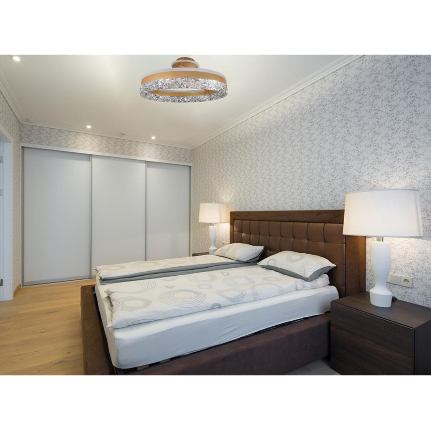 Brilagi - LED Stmívatelný přisazený lustr LED/86W/230V 3000-6500K zlatá + dálkové ovládání