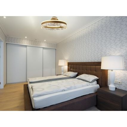 Brilagi - LED Stmívatelný přisazený lustr LED/86W/230V 3000-6500K zlatá + dálkové ovládání