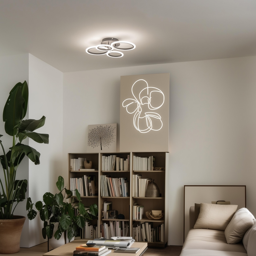 Brilagi - LED Stmívatelný přisazený lustr ORBITS LED/50W/230V 3000-6500K + dálkové ovládání