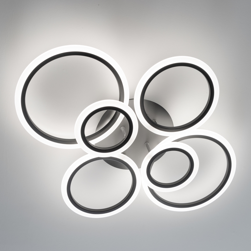 Brilagi - LED Stmívatelný přisazený lustr ORBITS LED/85W/230V 3000-6500K antracit + dálkové ovládání