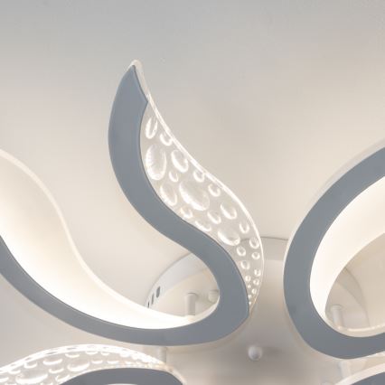 Brilagi - LED Stmívatelný přisazený lustr TWIST LED/65W/230V 3000-6500K bílá + dálkové ovládání