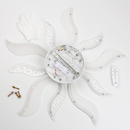 Brilagi - LED Stmívatelný přisazený lustr TWIST LED/65W/230V 3000-6500K bílá + dálkové ovládání