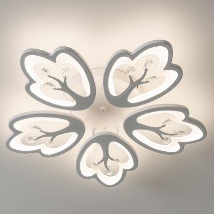 Brilagi - LED Stmívatelný přisazený lustr TWIST LED/80W/230V 3000-6500K bílá + dálkové ovládání