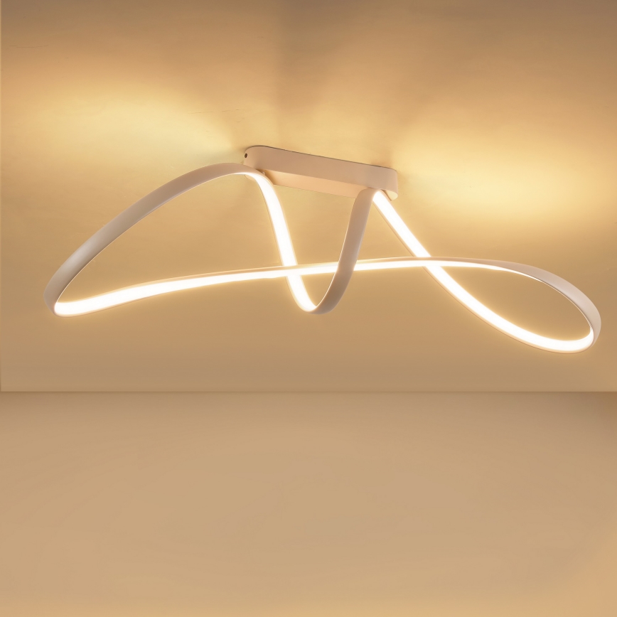 Brilagi - LED Stmívatelný přisazený lustr TWISTER LED/60W/230V 3000-6000K béžová + dálkové ovládání