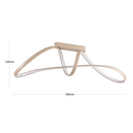 Brilagi - LED Stmívatelný přisazený lustr TWISTER LED/60W/230V 3000-6000K béžová + dálkové ovládání