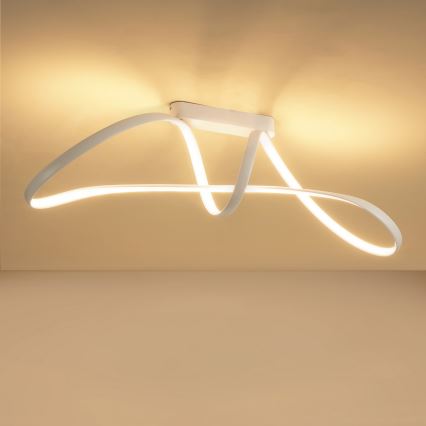 Brilagi - LED Stmívatelný přisazený lustr TWISTER LED/60W/230V 3000-6000K bílá + dálkové ovládání