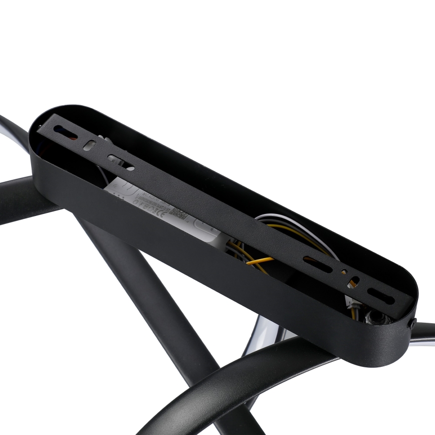 Brilagi - LED Stmívatelný přisazený lustr TWISTER LED/60W/230V 3000-6000K černá + dálkové ovládání