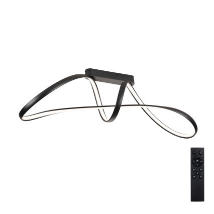 Brilagi - LED Stmívatelný přisazený lustr TWISTER LED/60W/230V 3000-6000K černá + dálkové ovládání