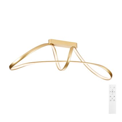 Brilagi - LED Stmívatelný přisazený lustr TWISTER LED/60W/230V 3000-6000K zlatá + dálkové ovládání