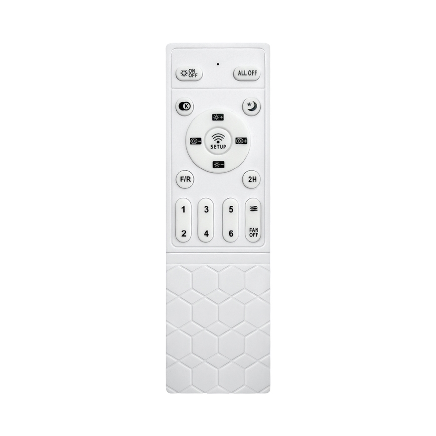 Brilagi - LED Stmívatelný stropní ventilátor LED/34W/230V 3000-6500K pr. 106 cm bílá/hnědá + dálkové ovládání