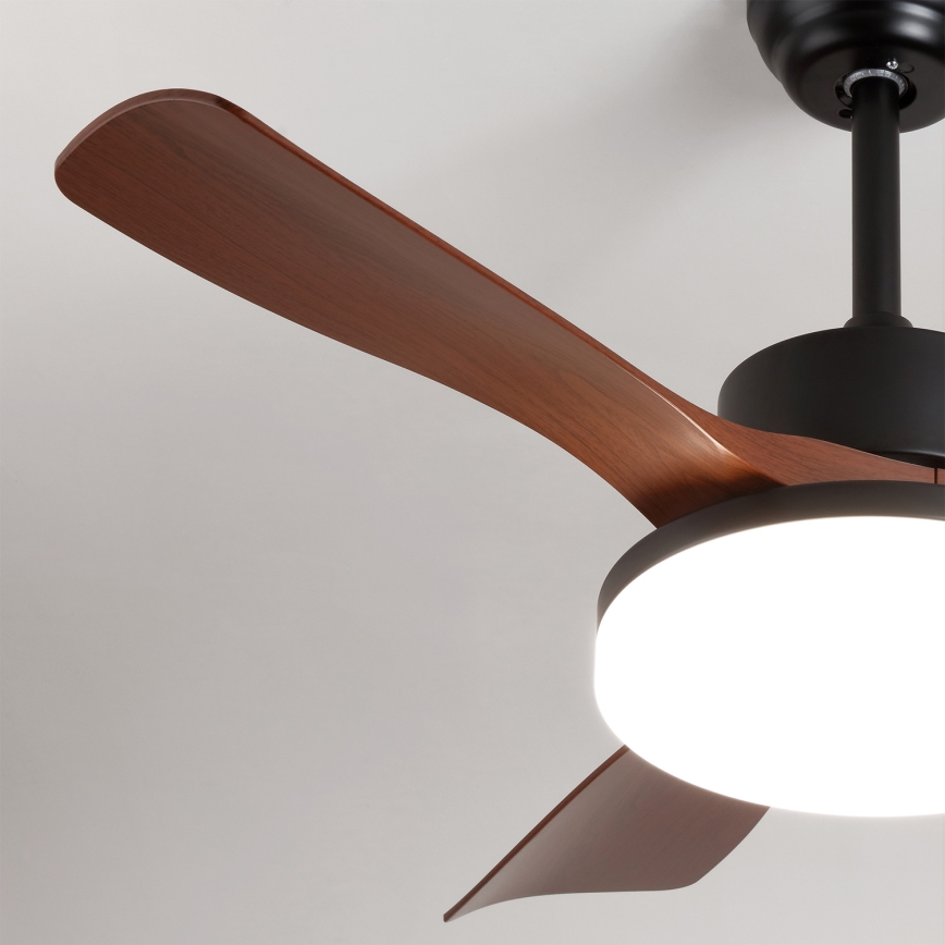 Brilagi - LED Stmívatelný stropní ventilátor LED/34W/230V 106 cm černá/hnědá + dálkové ovládání