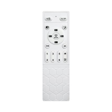Brilagi - LED Stmívatelný stropní ventilátor LED/34W/230V 3000-6500K pr. 132 cm bílá/hnědá + dálkové ovládání