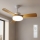 Brilagi - LED Stmívatelný stropní ventilátor LED/34W/230V 3000-6500K pr. 106 cm bílá/hnědá + dálkové ovládání