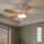 Brilagi - LED Stmívatelný stropní ventilátor LED/34W/230V 3000-6500K pr. 132 cm bílá/hnědá + dálkové ovládání