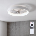 Brilagi - LED Stmívatelný stropní ventilátor LED/34W/230V 3000-6500K pr. 50 cm bílá + dálkové ovládání