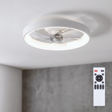 Brilagi - LED Stmívatelný stropní ventilátor LED/34W/230V pr. 50 cm bílá + dálkové ovládání