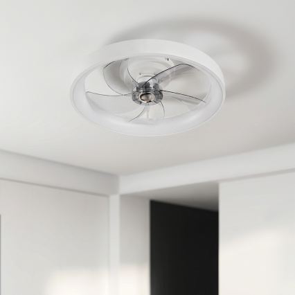 Brilagi - LED Stmívatelný stropní ventilátor LED/34W/230V 3000-6500K pr. 50 cm bílá + dálkové ovládání