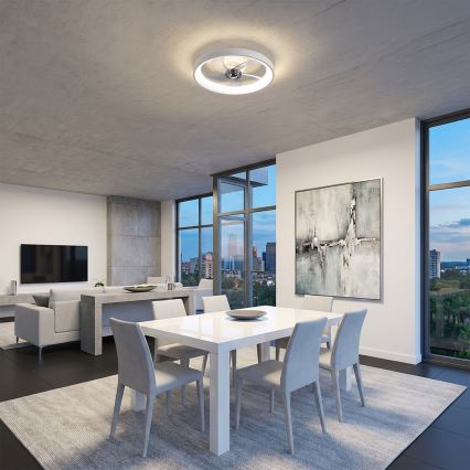 Brilagi - LED Stmívatelný stropní ventilátor LED/34W/230V 3000-6500K pr. 50 cm bílá + dálkové ovládání