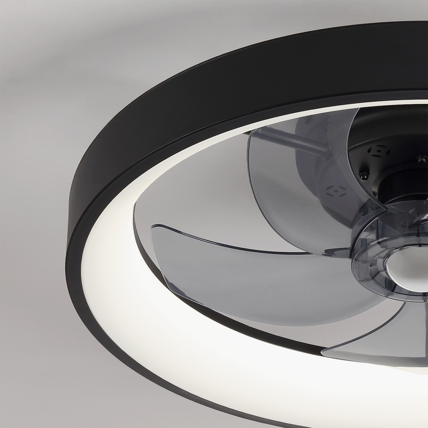 Brilagi - LED Stmívatelný stropní ventilátor LED/34W/230V pr. 50 cm černá + dálkové ovládání