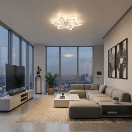 Brilagi - LED Stmívatelný stropní ventilátor LED/34W/230V pr. 83 cm bílá + dálkové ovládání