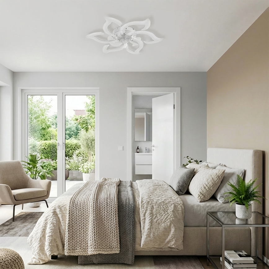 Brilagi - LED Stmívatelný stropní ventilátor LED/34W/230V pr. 83 cm bílá + dálkové ovládání