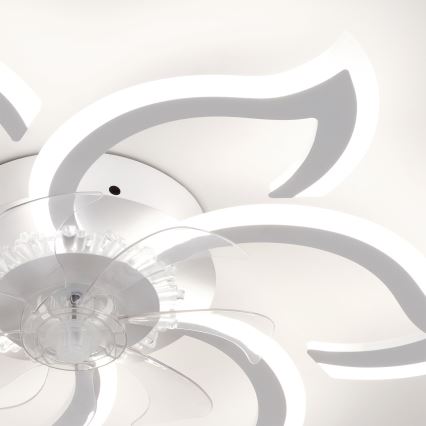 Brilagi - LED Stmívatelný stropní ventilátor LED/34W/230V pr. 83 cm bílá + dálkové ovládání