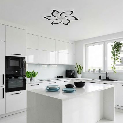 Brilagi - LED Stmívatelný stropní ventilátor LED/34W/230V 3000-6500K pr. 83 cm černá + dálkové ovládání