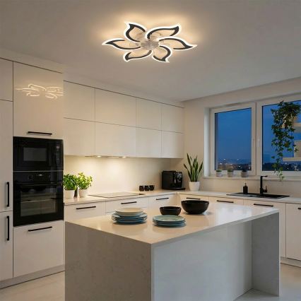 Brilagi - LED Stmívatelný stropní ventilátor LED/34W/230V 3000-6500K pr. 83 cm černá + dálkové ovládání