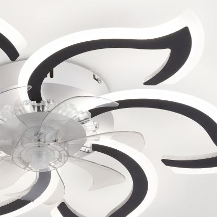Brilagi - LED Stmívatelný stropní ventilátor LED/34W/230V 3000-6500K pr. 83 cm černá + dálkové ovládání